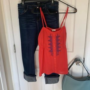 Kensie Cuffed Capris